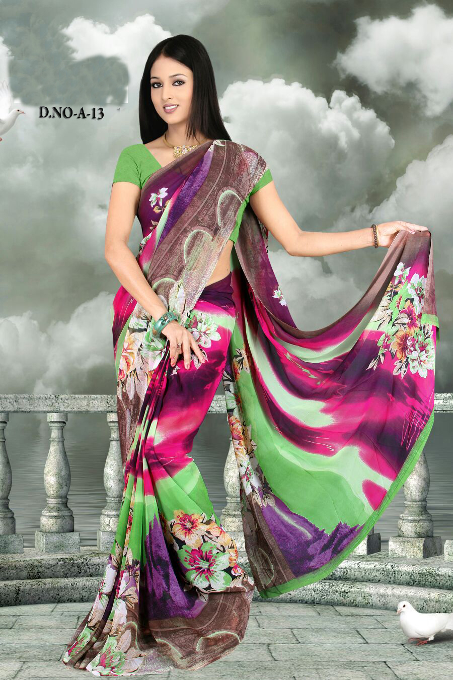 Fancy Printed Bollywood Saree